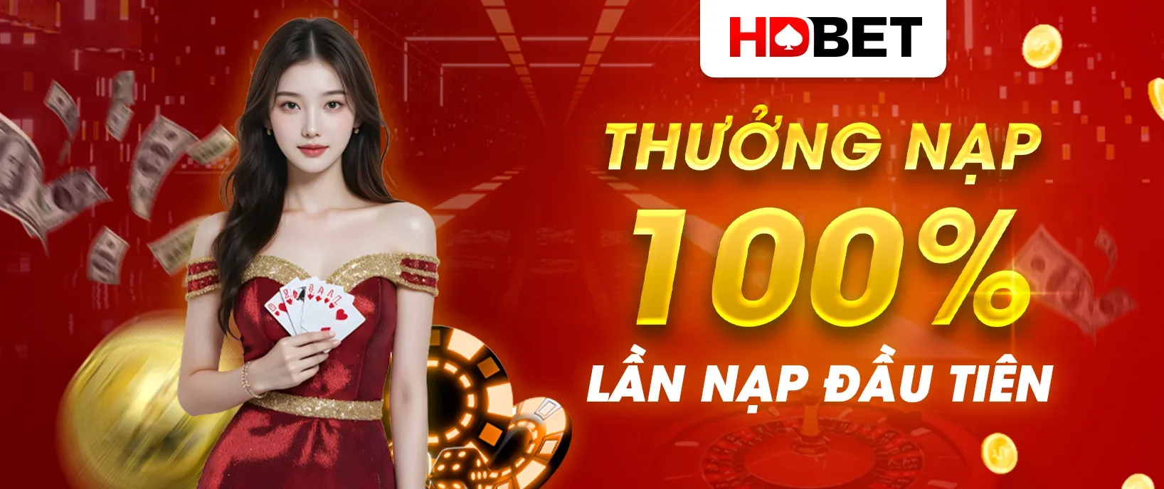 Thưởng nạp x2 cho lần nạp đầu tiên tại HDBET